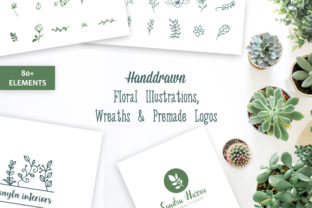 Download Floral Illustrations, Wreaths & Premade Logos - Logo Collection